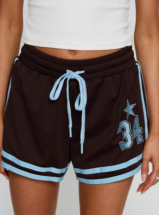 Brityn Sports Short Brown  Blue