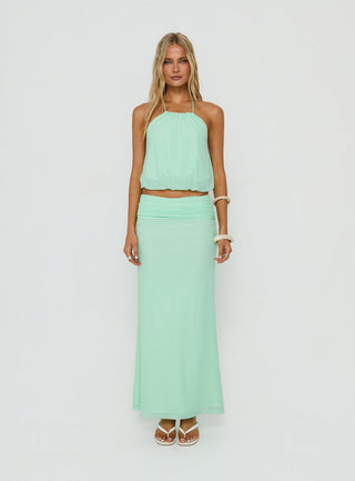 Wild Dune Tie Neck Top Green