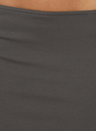 Aviza Asymmetrical Midi Skirt Grey