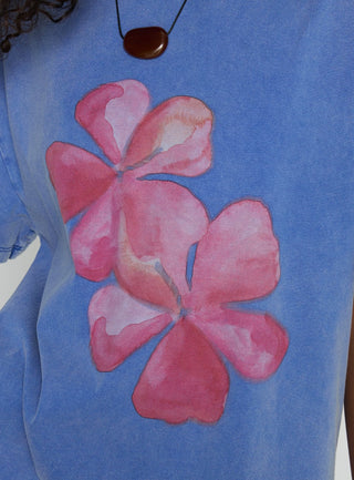 Watercolour Daydream Oversized Graphic Tee Washed Blue