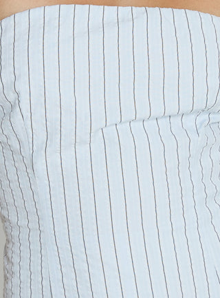 Yumiko Strapless Playsuit Blue Stripe