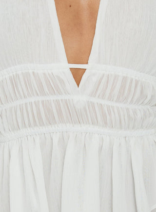 Lay It Halter Top White
