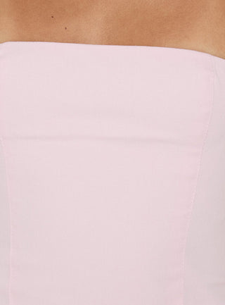 Esatora Halter Flare Mini Dress Pink