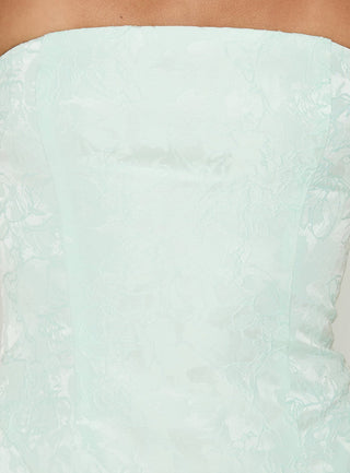 Heaven Sent Strapless Mini Dress Mint