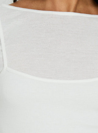 Isibella Layered Long Sleeve Top White