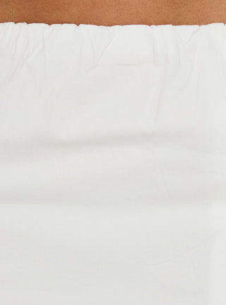 Lunea Concealed Waistband Mini Skirt White