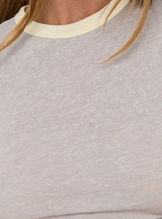 Peloma Saddle Hem Jersey Tee Stone