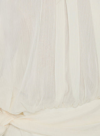 Faythe High Neck Tie Top Cream