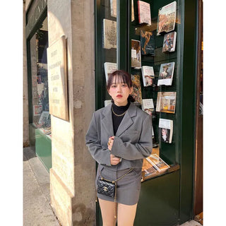 Side pocket mini skirt