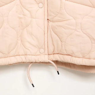 Oversized quilted collar jumper