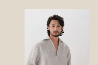 [CULTUM] Linen Half Placket Shirt