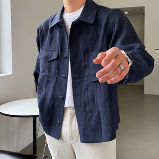 AVEC. Linen Trucker Jacket
