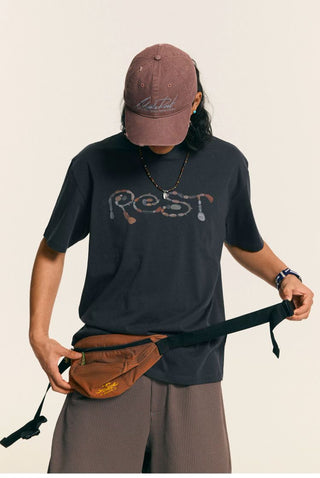 [Monterest] 5A Antibacterial Heathered Relaxed Tee