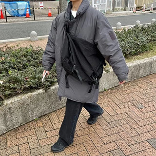 Oversized nylon sling bag
