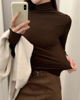 (5 colors) Soft Tight High Neck Knit