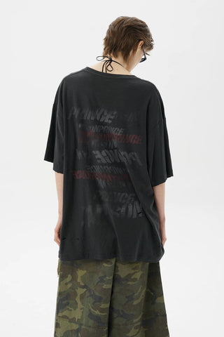[MASONPRINCE] Cotton-Linen Graffiti Print Tank Top / Tee
