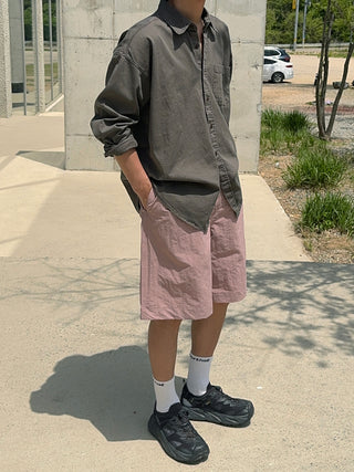 Haze Aging Fade Washed Shirt