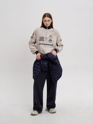 [MASONPRINCE] Racing Half-Zip Pullover