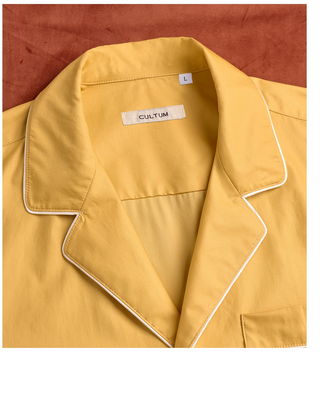[CULTUM] Piped Pajama Shirt
