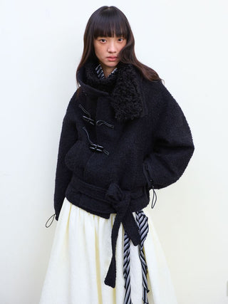 [NeverSeez] Boucle Toggle Short Coat