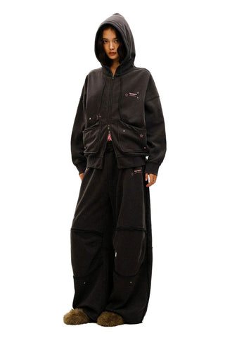 [Moromoro2] Star Studded Distressed Hoodie &  Pants