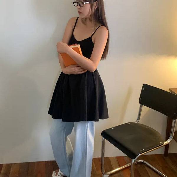 Bustier layered camisole dress