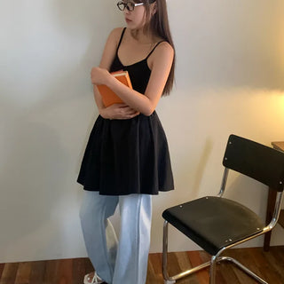Bustier layered camisole dress