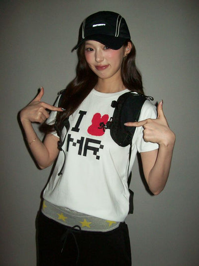 [moromoro2] Mosaic Rabbit Print T-shirt