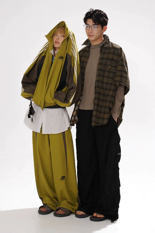 [MASONPRINCE] 90s Color Block Track Jacket & Pants Set