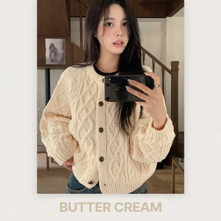 Cable cardigan