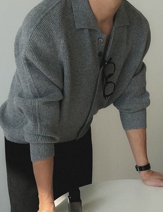 Summit Wool Collar Hidden Cardigan (4 colors)
