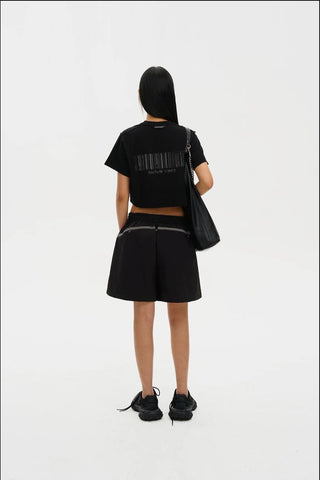 [MASONPRINCE] Receipt Tag Raw Edge Short Sleeve T-Shirt