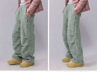 [Monterest] Sherpa Fleece Beaded Drawstring Pants