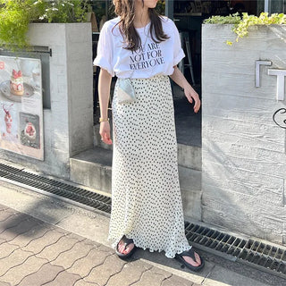 Polka dot long skirt