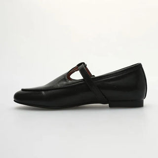 T-strap simple loafers