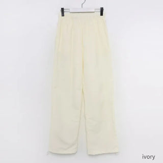 Nylon wide-leg pants
