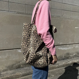 leopard big shoulder bag