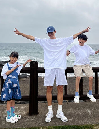 Family plain short-sleeve t-shirts (with kids)
