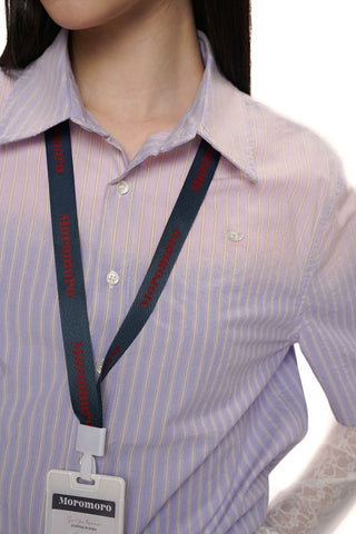 [moromoro2] Gradient Striped Short Sleeve  Shirt