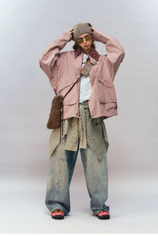 [Monterest] Corduroy Collar Multi-Pocket Field Jacket