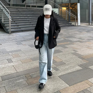 Wide Easy Denim Pants