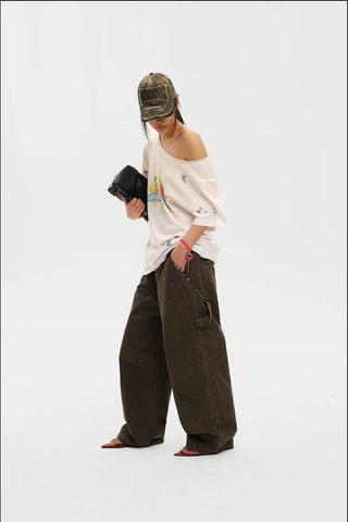 [MASONPRINCE] Paint Splatter Work Pants