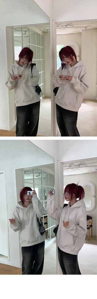 Double-layer heavy two-way hooded zip-up/t-shirt - 9 colors