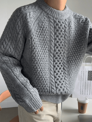 Vienna Semi-Crop Heavy Fisherman Knit