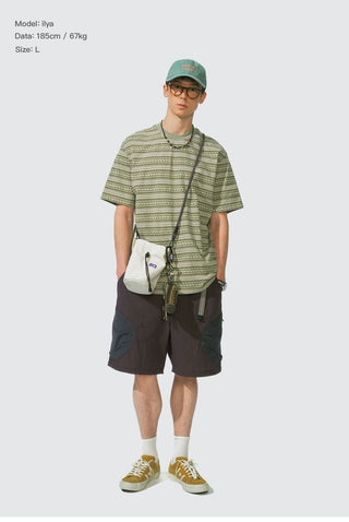 [Monterest] Cotton Totem Stripe Embroidered Tee