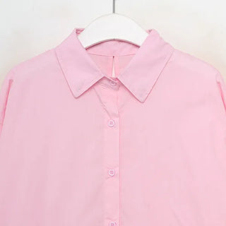 Back slit ribbon shirt