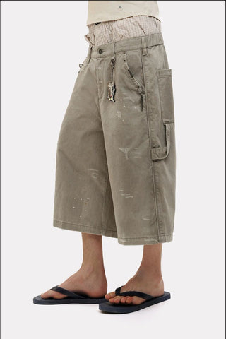 [MASONPRINCE] Multi-Pocket Splatter Work Pants