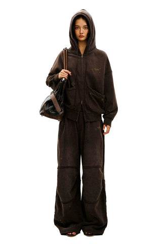 [Moromoro2] Star Studded Distressed Hoodie &  Pants