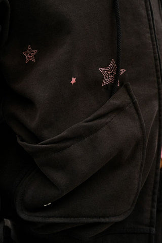 [Moromoro2] Star Studded Distressed Hoodie &  Pants