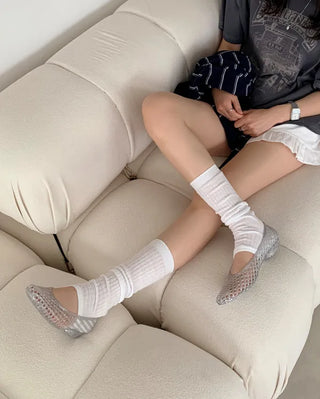 [3 colors] Glow Jelly Flat Summer Aqua Jelly Shoes Sandals